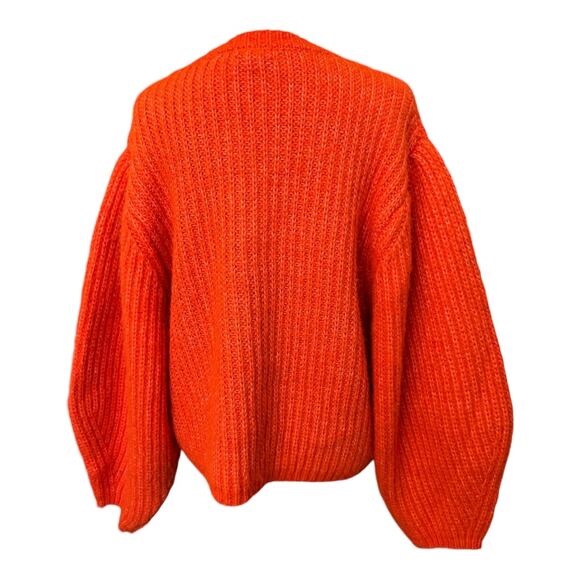 New ~ TOPSHOP NORDSTROM ~Knit Volume Sleeve Fluffy Sweater Size 8-10 - Picture 5 of 9